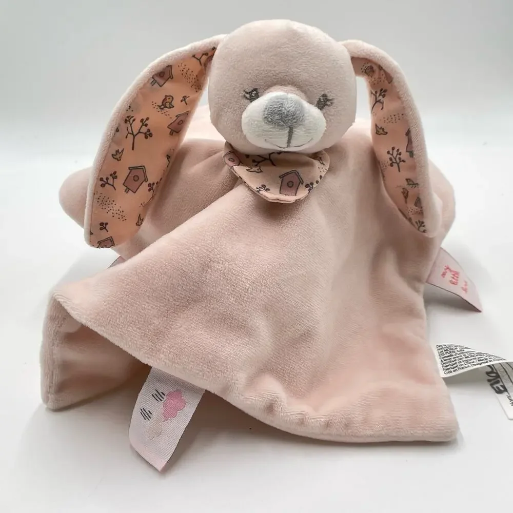 Bout'Chou Pink Puppy Dog My Little Bird Hankerchief Lovey Finger Puppet Blanket